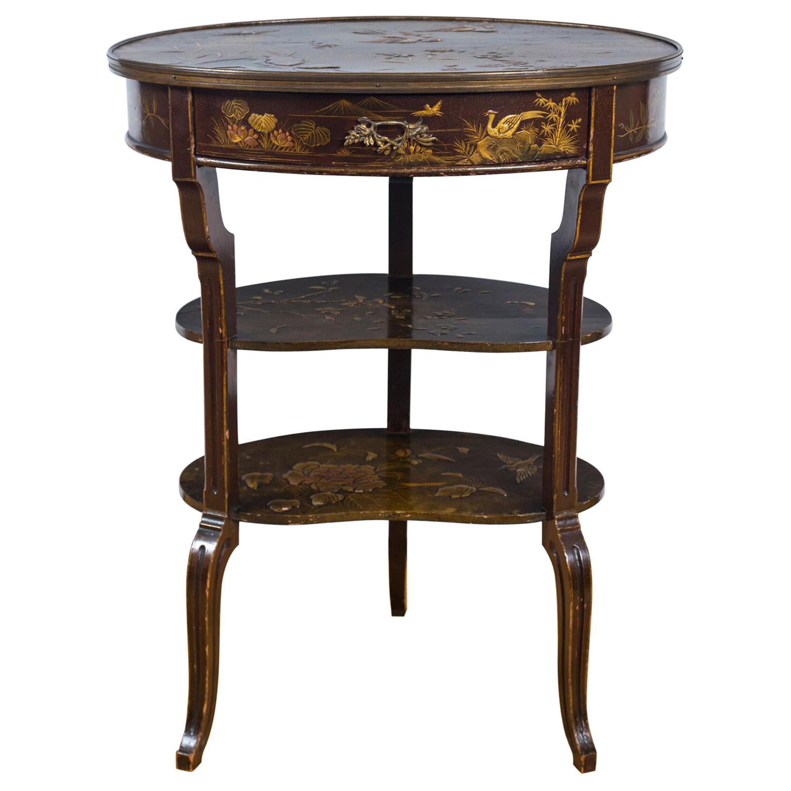 Louis XV Style Japanned Chiffonier Table