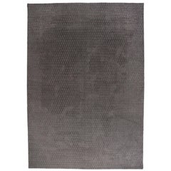 Dark Gray Loop Cut Rug