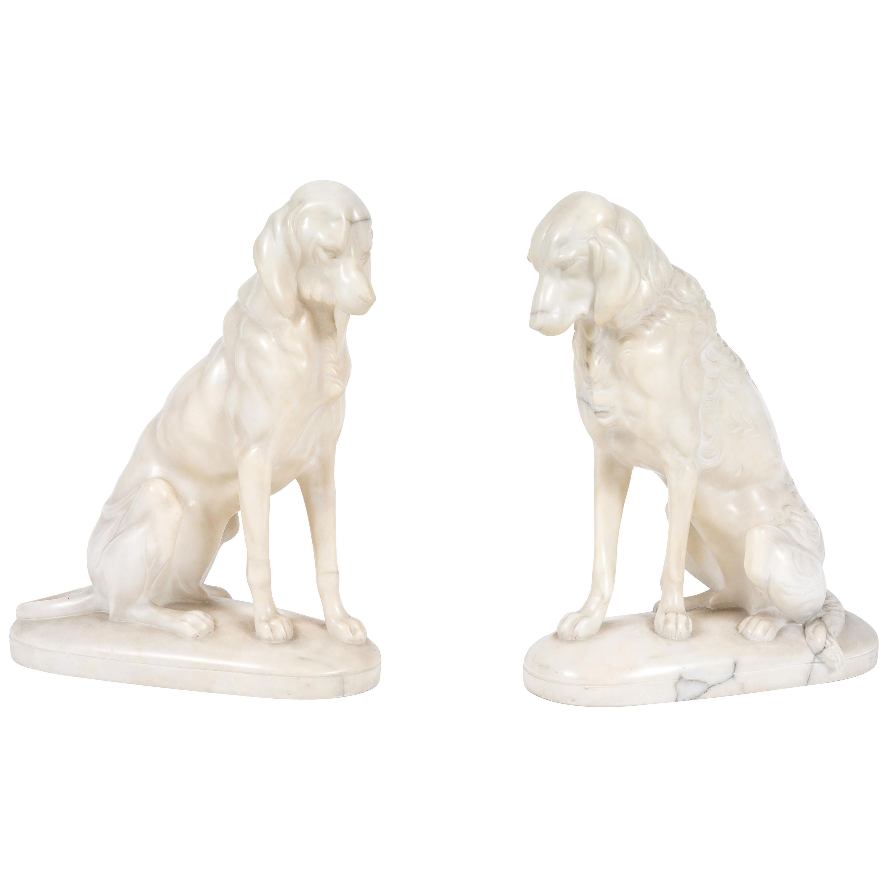 Turn-of-the-Century Marble Hounds For Sale