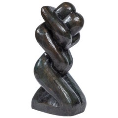 Signed, Abstract Figurative Bronze Sculpture