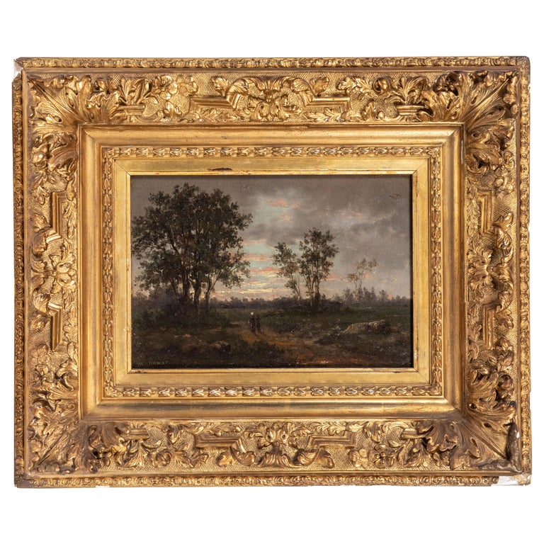 Period, Signed, Barbizon Oil Painting For Sale