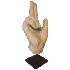 18th Century Wooden Hand on Stand