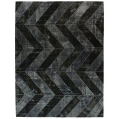 Alfombra Sobreteñida Negra y Gris