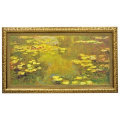 Vintage Museum Brushstrokes Collection Claude Monet Pond of Water Lilies Oil Painting