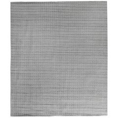 Silver High Low Contemporary Rug