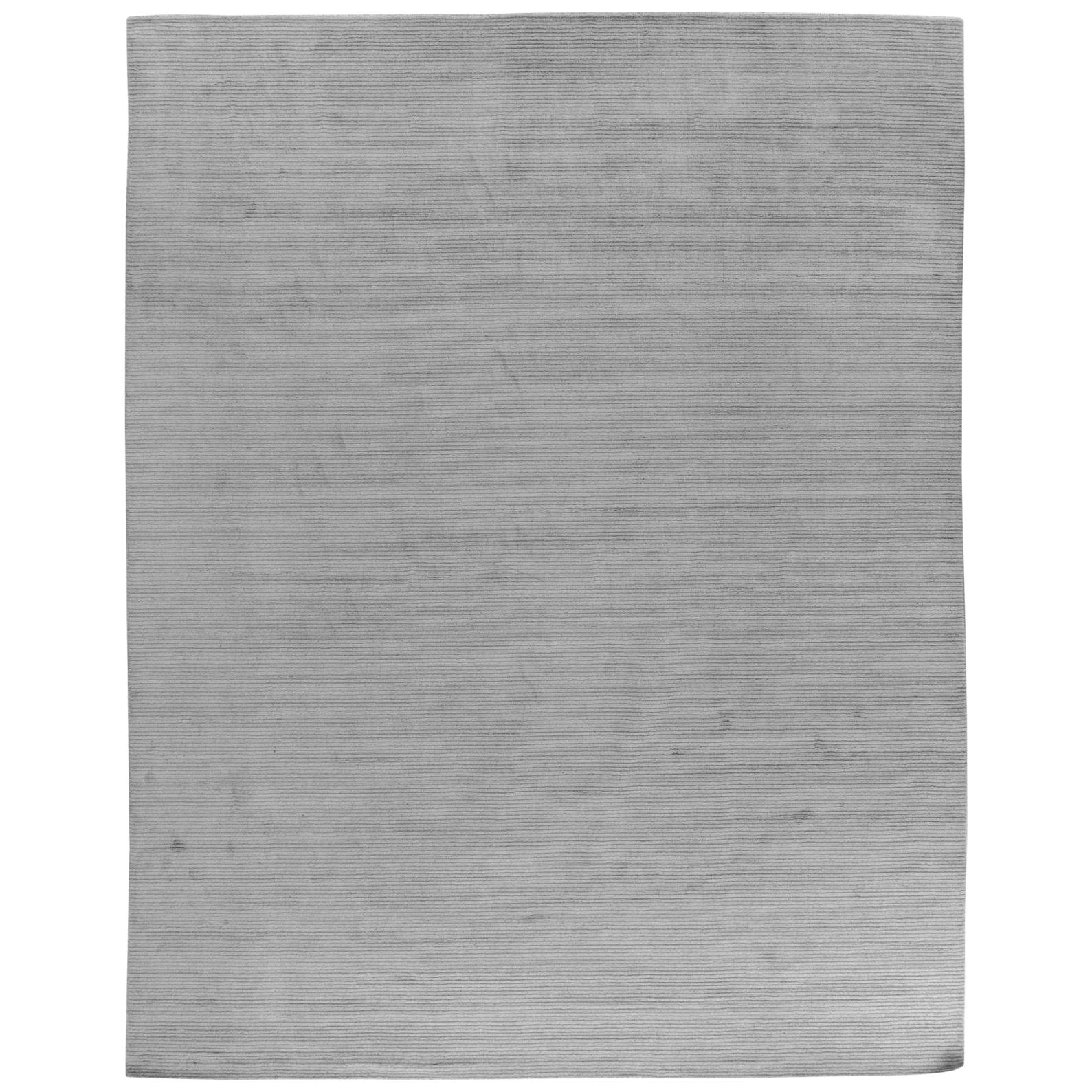 High Low Contemporary Ivory Rug For Sale