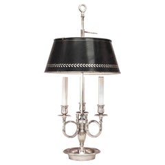 French Empire Silver Plate Table Lamp