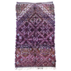 Vintage Purple Beni M'Guild Rug, Berber Moroccan Rug with Bohemian Tribal Style