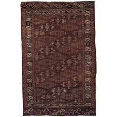 Antique Afghan Carpet, Late 19th Century, circa 1890s