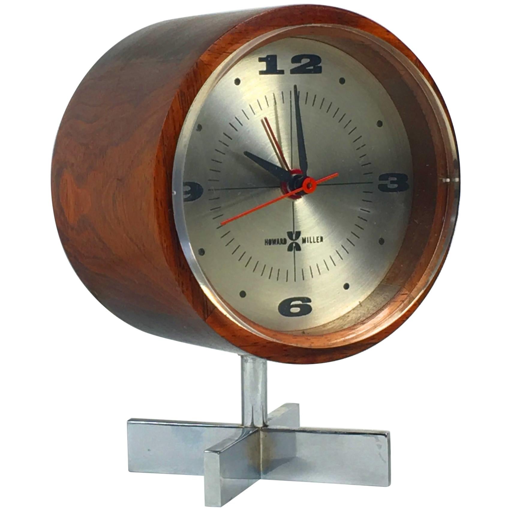 Rosewood Desk Clock by Howard Miller