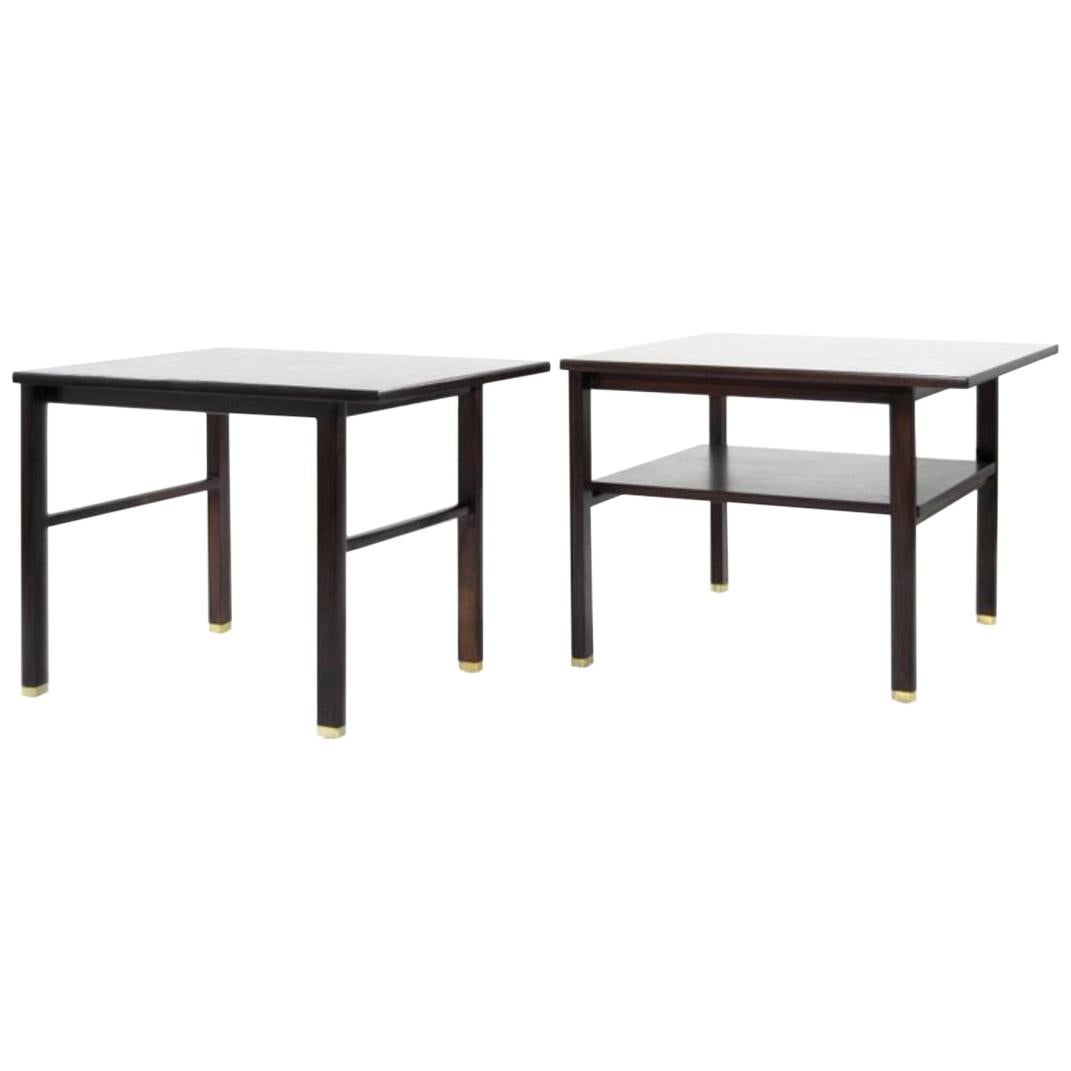 Set of 2 Cantilever End Tables by Dunbar