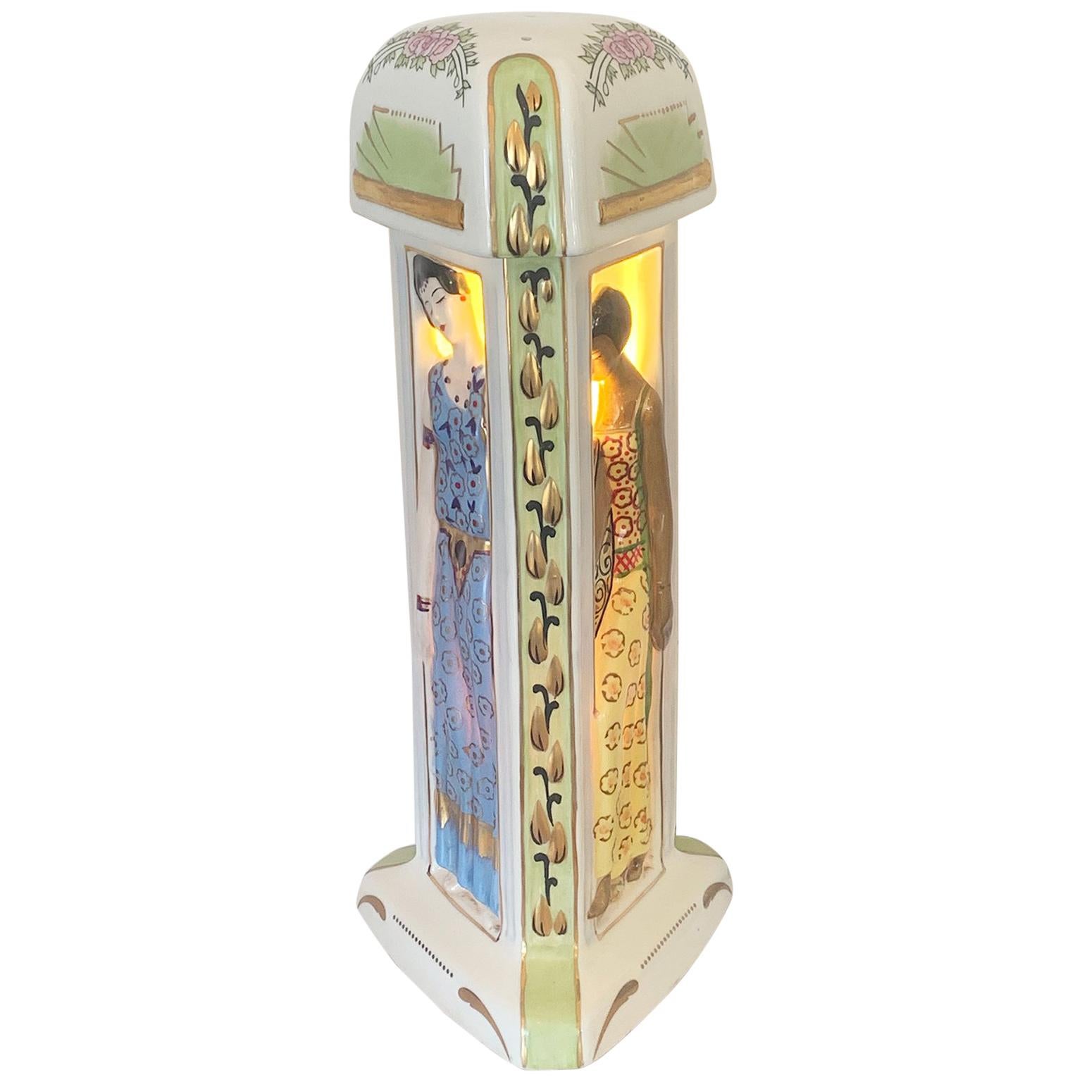 French Art Deco Perfume Burner Lamp by Duchaussy