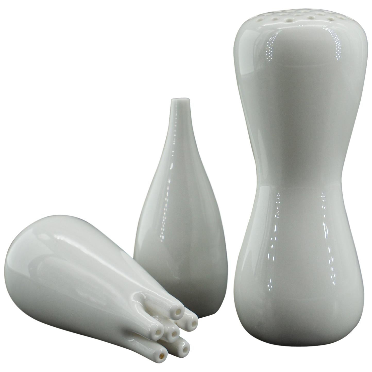 1950s Scandinavian Sea Anemone Forms Salt Pepper Sugar Stig Lindberg Gustavsberg For Sale