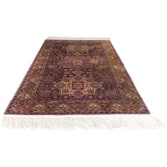  Turkish Handmade Kazak design Rug or Carpet  Aubergine Purple 7ft 8" x 5ft 7"