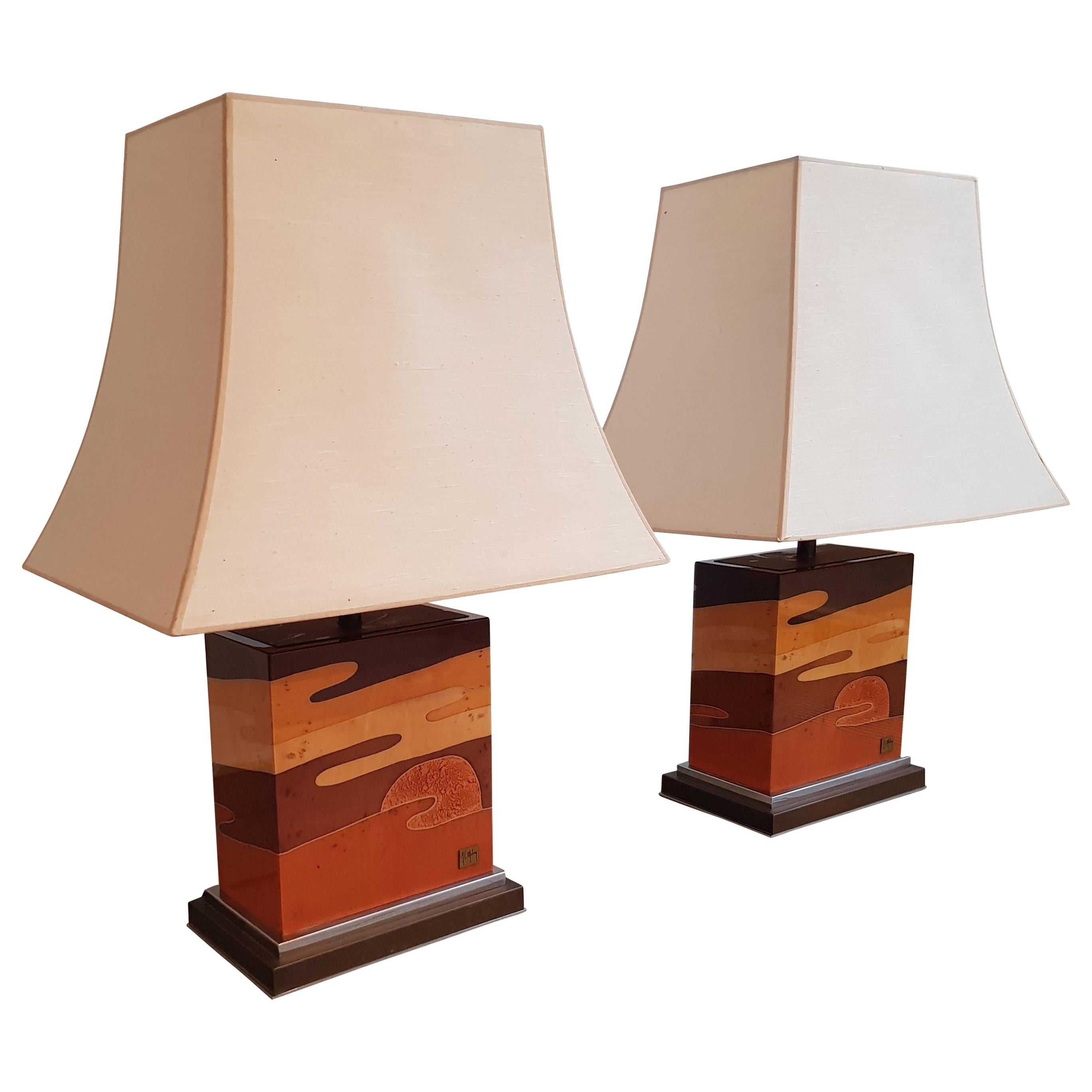 Pair of Jean Claude Mahey Table Lamps im Angebot
