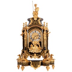 Antique Regence Style Cartel in "Boulle" Marquetry and Gilt Bronze, 19th Century