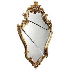 Wall Mirror, Console Mirror Gold Classic Frame Baroque Contemporary Design Italy
