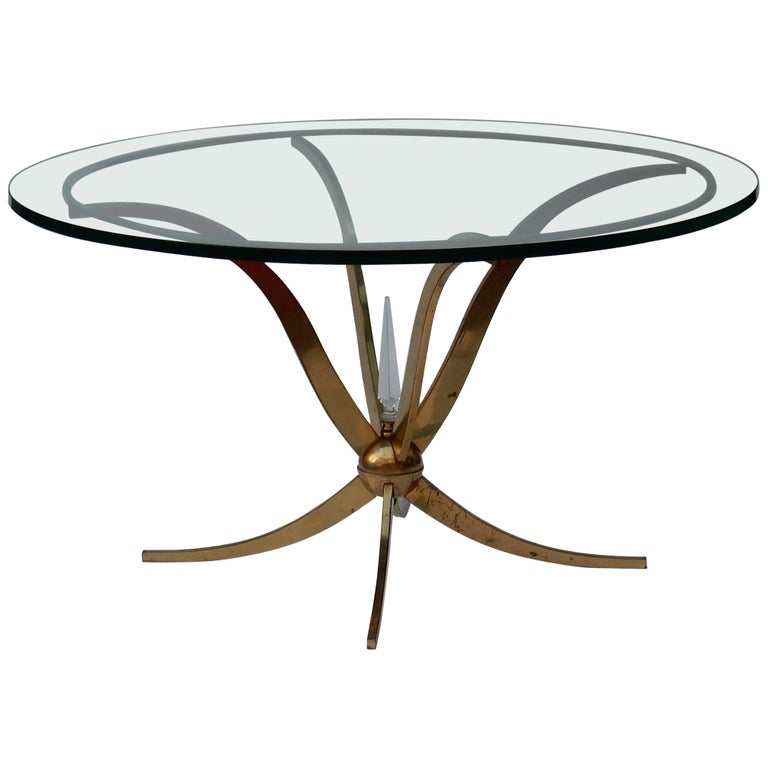 1940 Pedestal Or Coffee Table In The Style Of André Arbus Polished Brass For At 1stdibs 1940 Pedestal Or Coffee Table In The, 1940 Coffee Table Styles