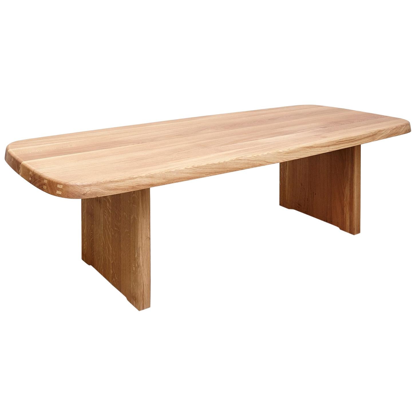 Pierre Chapo Mid Century Modern T20A Wood French Dining Table 