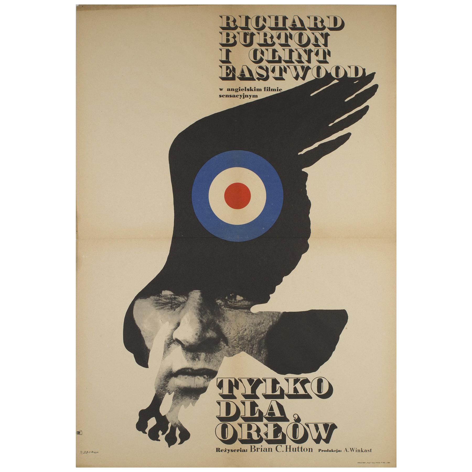 "Where Eagles Dare" Original Polish Film Poster, Maciej Zbikowski, 1972