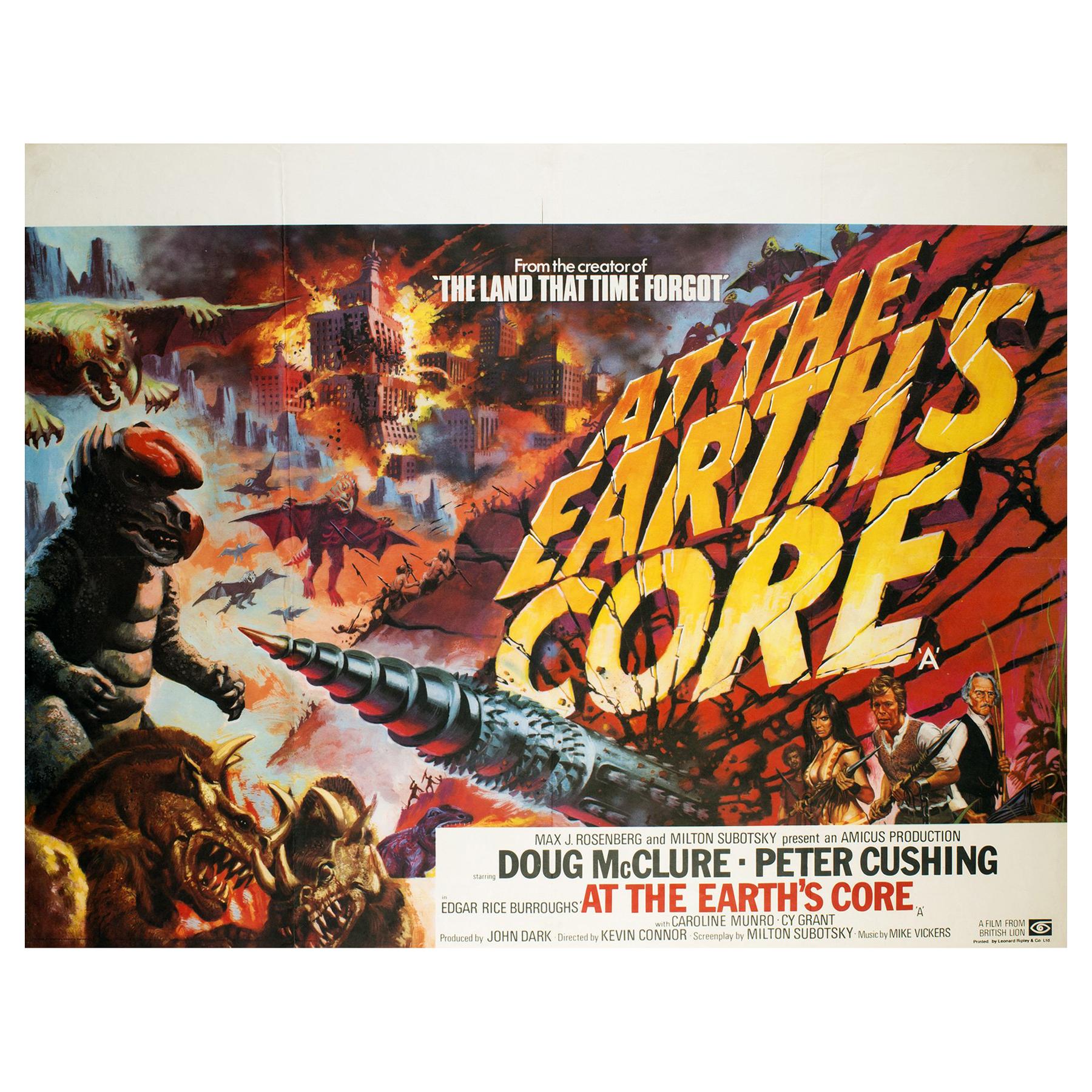 "At The Earth's Core" UK Film Poster, Tom Chantrell, 1976