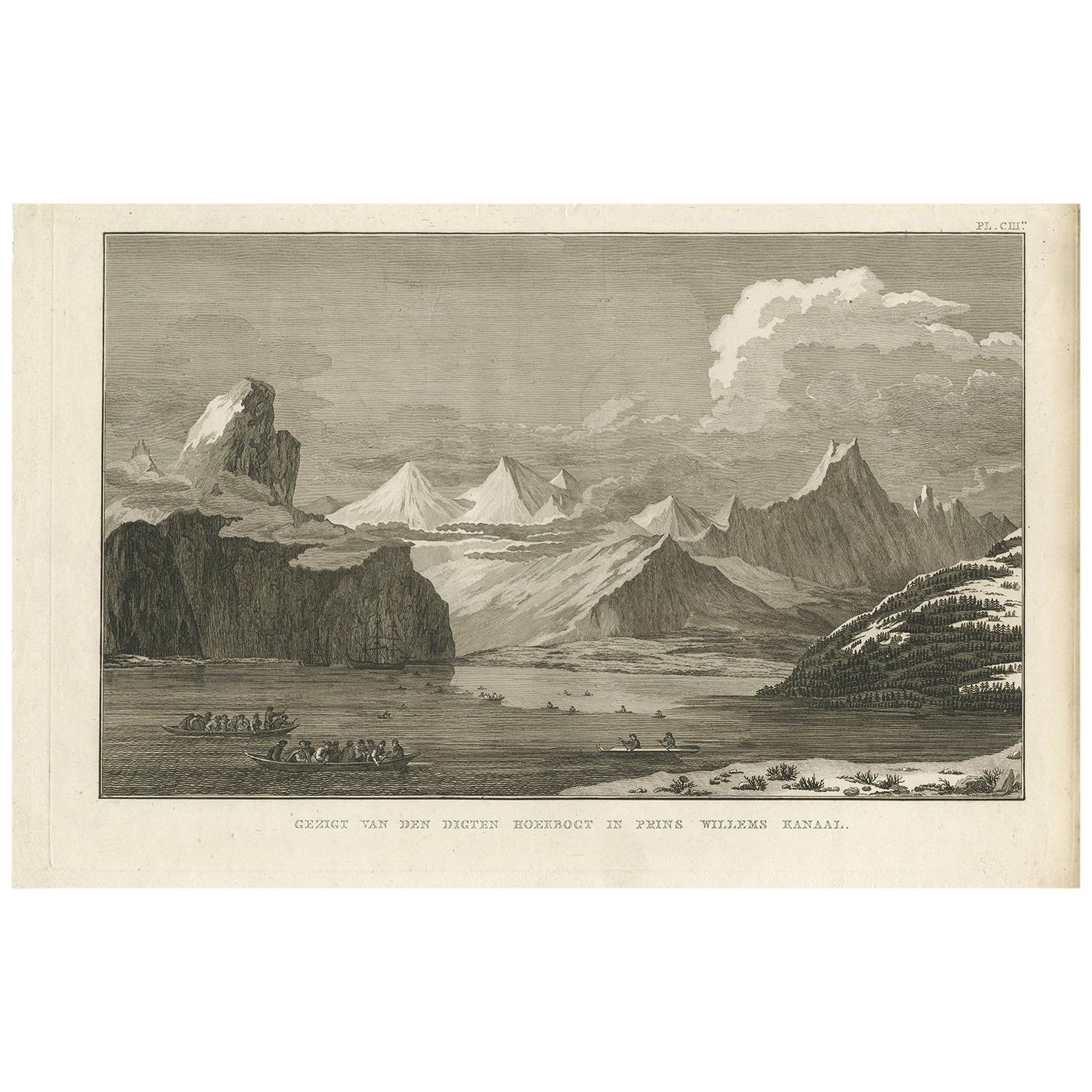 Antique Print of Willems Channel by Cook, 1803 For Sale