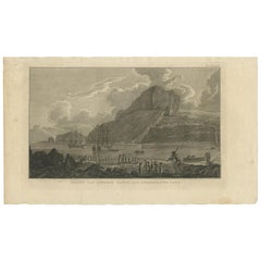 Antique Print of a Harbour of the Strait of Magellan by Cook, 1803