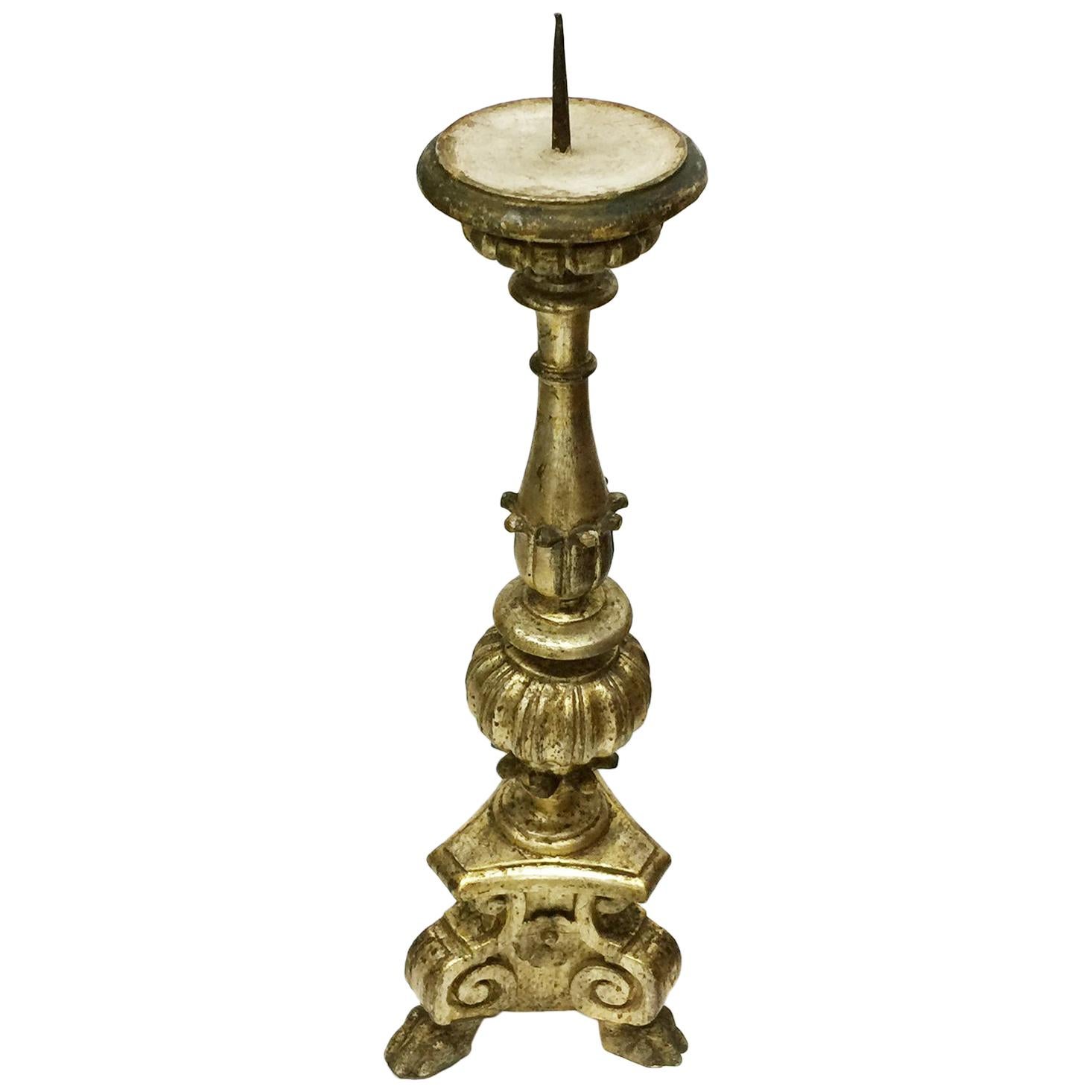 19th Century Baroque Style Candle holder Stand For Sale