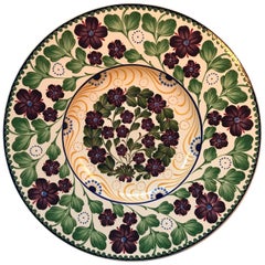 Large and Rare Antique Aluminia Copenhagen Faience Bowl Platter