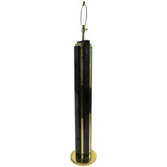 Brass and Black Skyscraper Floor Lamp after Springer