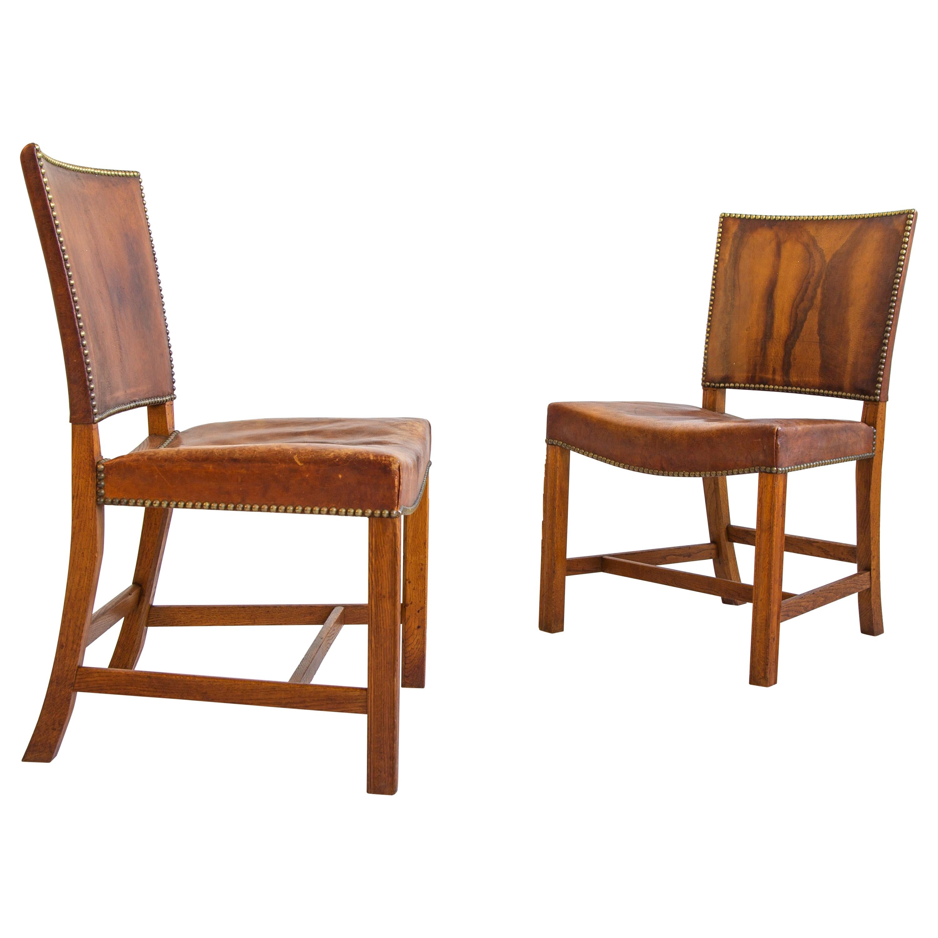 Pair of Kaare Klint Barcelona Model 3758 Chairs, Mid-Century, Scandinavian