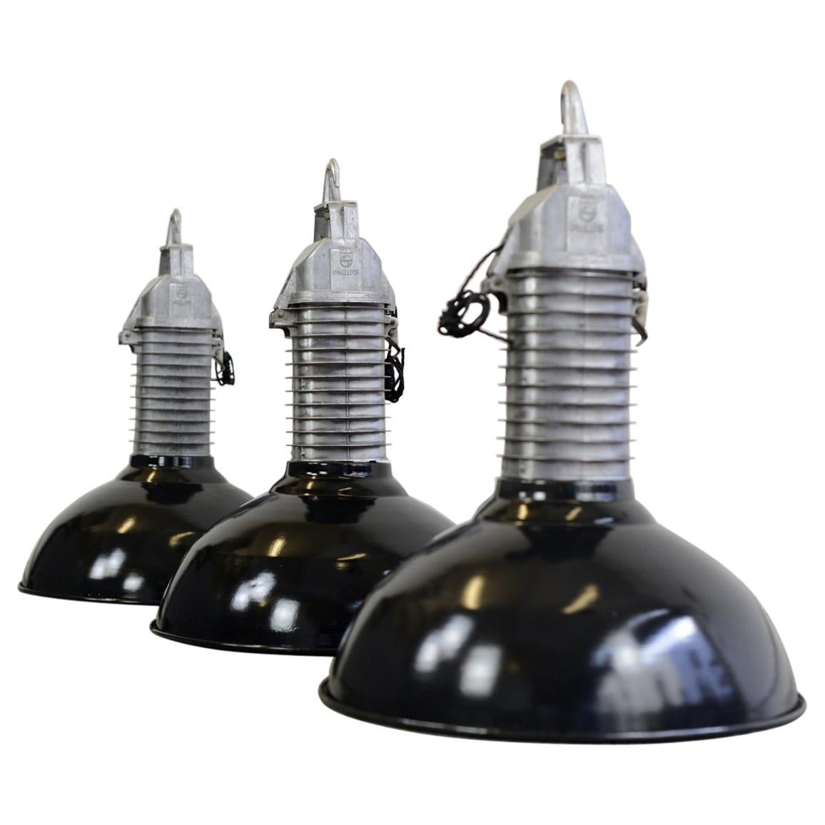 Large Dutch Industrial Lights by Phillips, circa 1950s