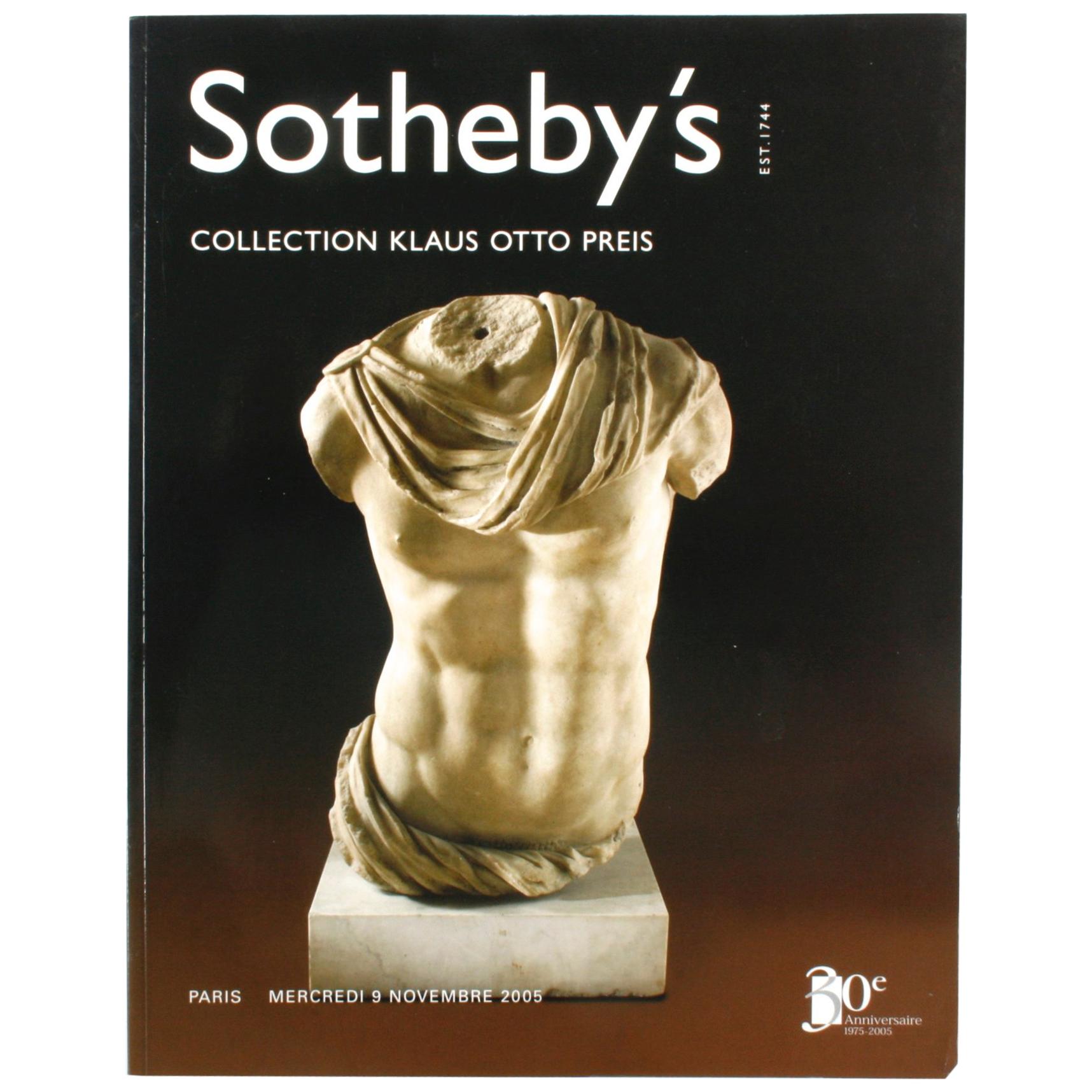 Sotheby's, Collection Klaus Otto Preis, Paris, 11/9/05 For Sale