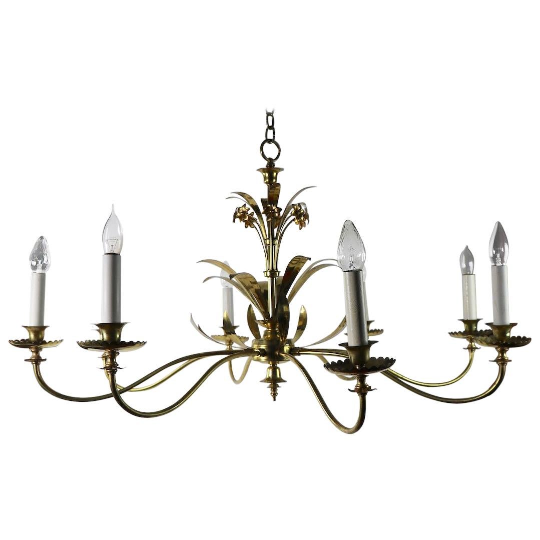 Large Decorative 8-Arm Chandelier by Halcolite