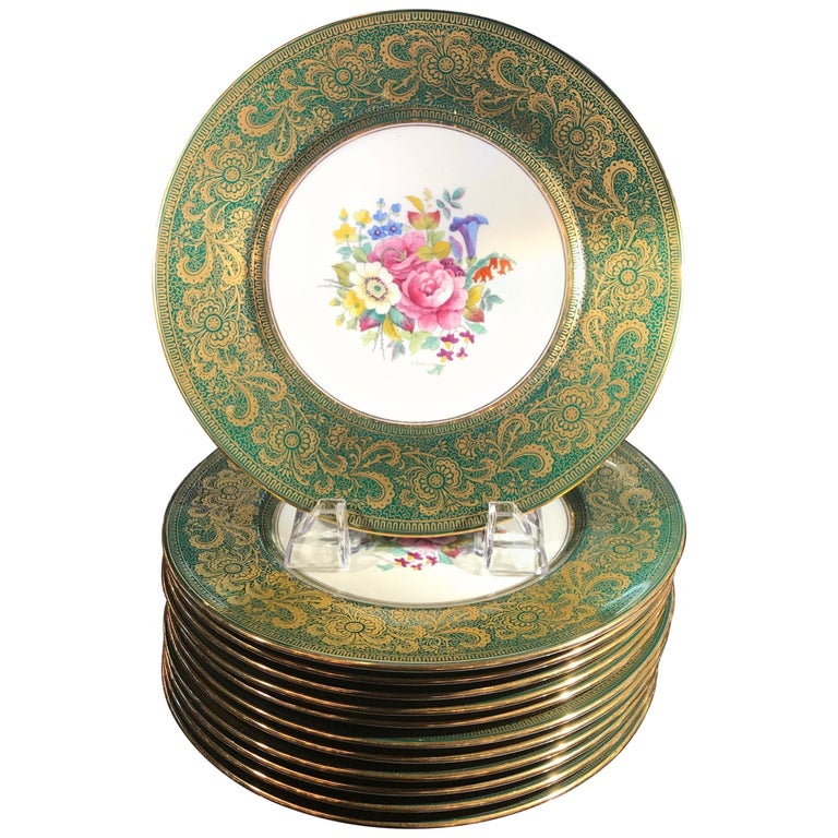 Set of 12 Tiffany Accent Plates by Cauldon England at 1stDibs cauldon