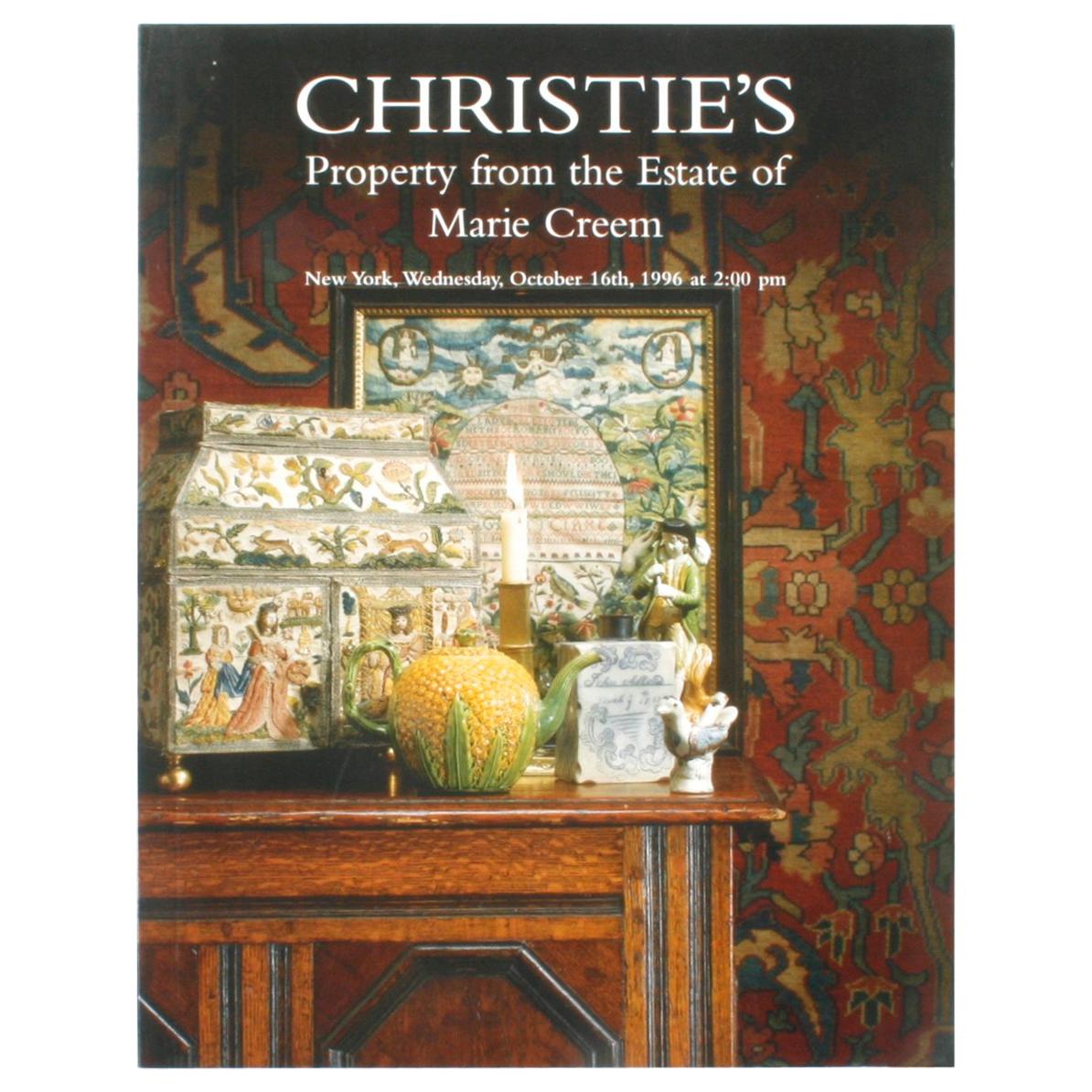 Christie's: Property from the Estate of Marie Creem, October 1996
