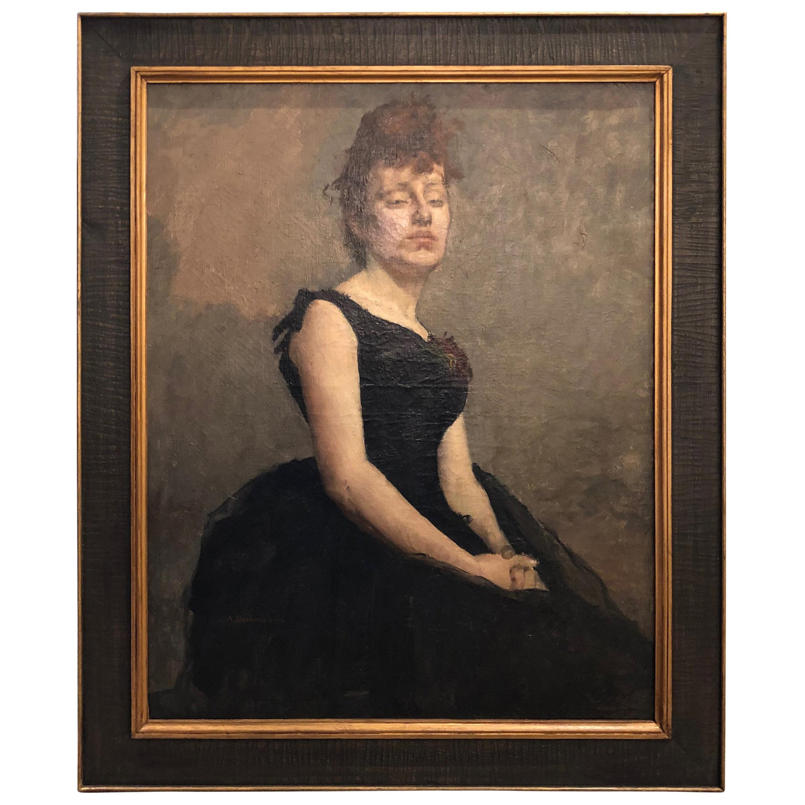 19th Century Portrait by Adolphe "Dechenaud" For Sale