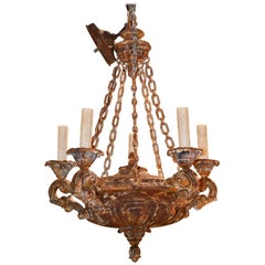 Italian 18th Century Style Patinated Chandelier