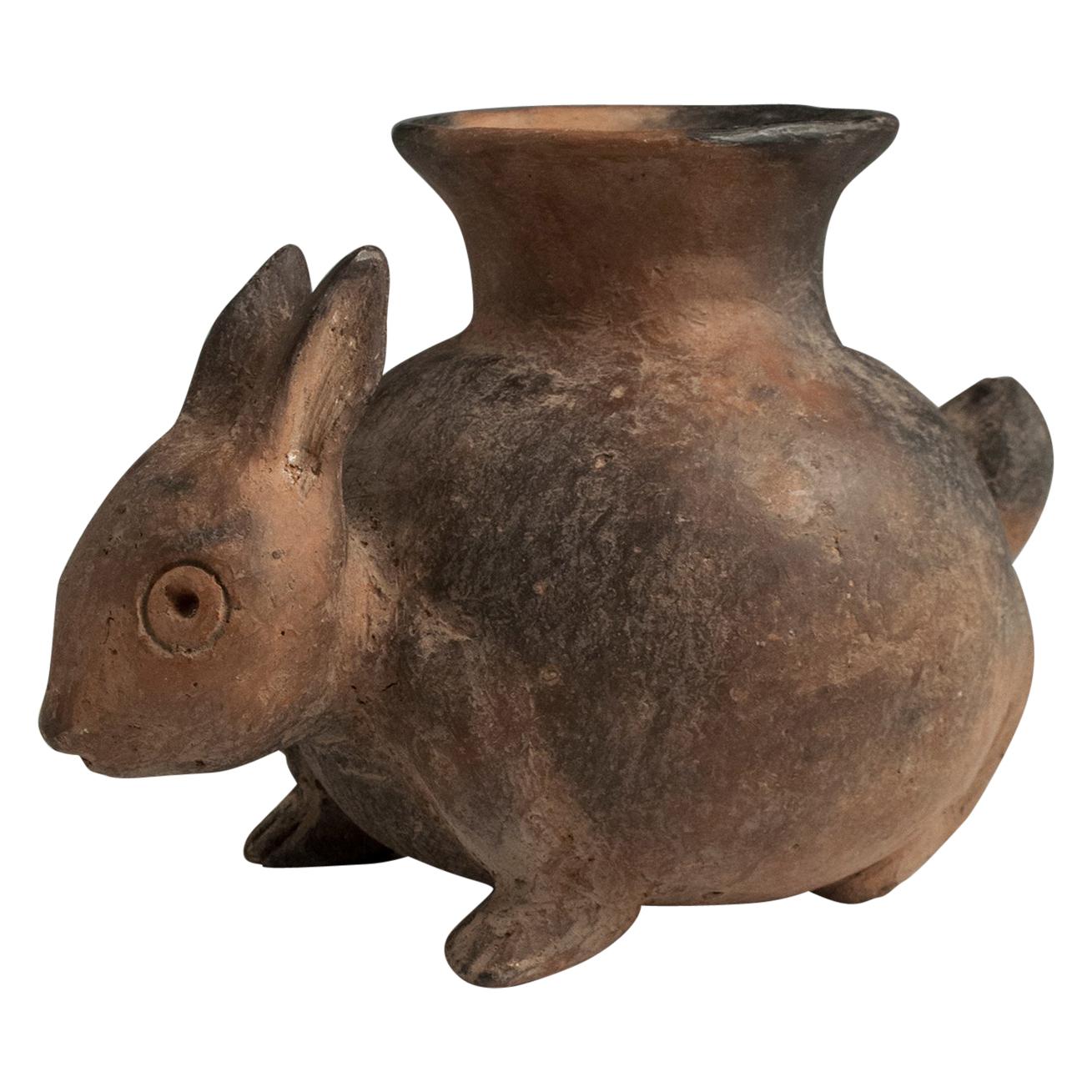 Earthenware Rabbit Vessel, Possibly Colima, West Mexico