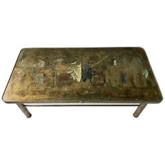 Rare Philip and Kelvin Laverne Bronze Romanesque Coffee Table