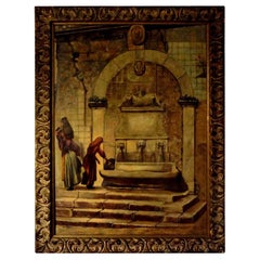Óleo sobre lienzo, Escena orientalista, Firmado Louis Saphier