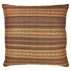 Vintage Laos Brocade Weave Pillow