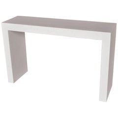 Cast Resin 'Lynne Tell' Console Table, White Stone Finish by Zachary A. Design