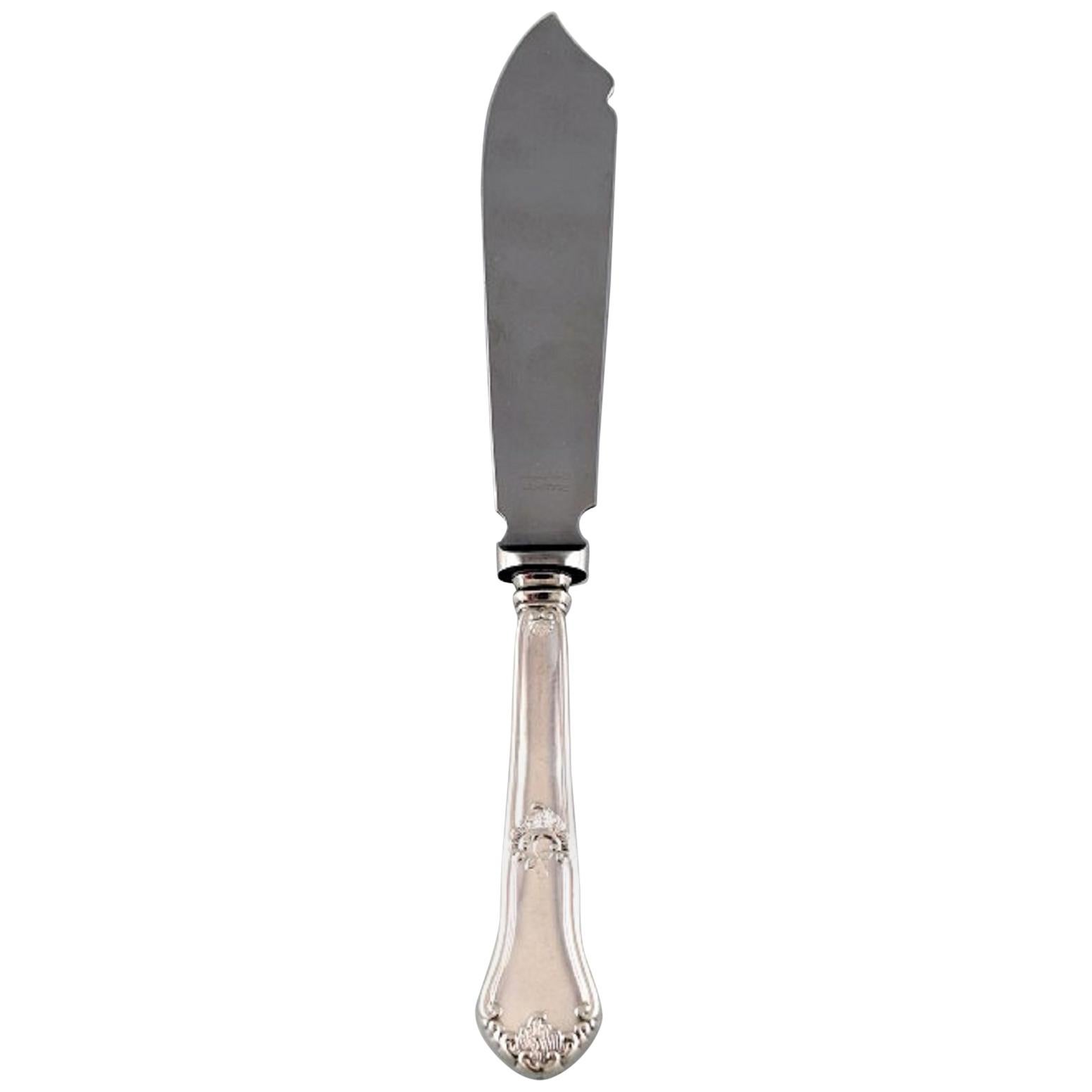 Danish Silversmith, Rosenholm Cake Knife in Silver, 1950 For Sale