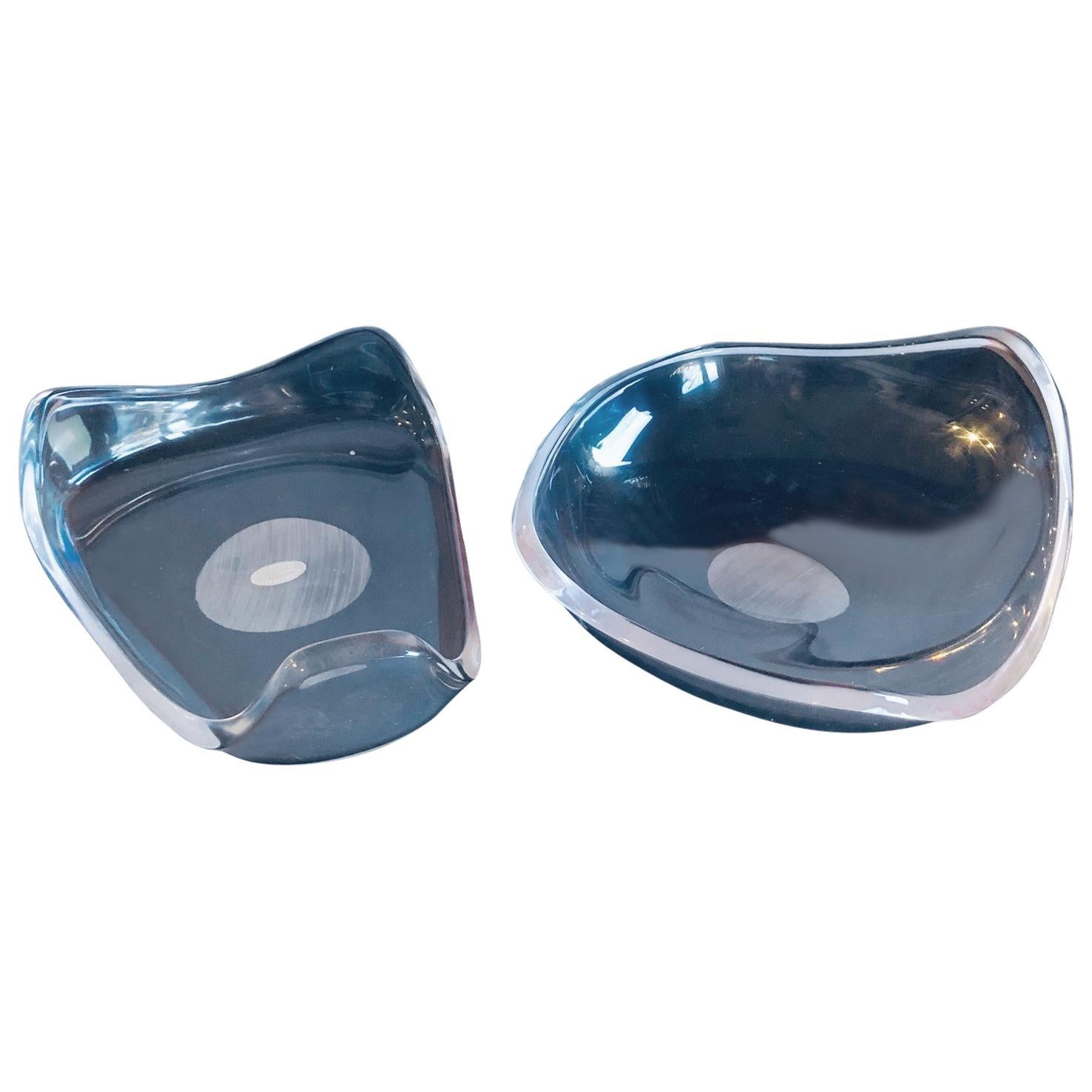 Pair of Freeform Sculptural Acrylic Bowls by Astrolite / Ritts Co.