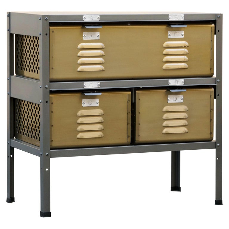 2 x 2 Locker Basket Unit, Vintage Inspired and Newly Fabricated to