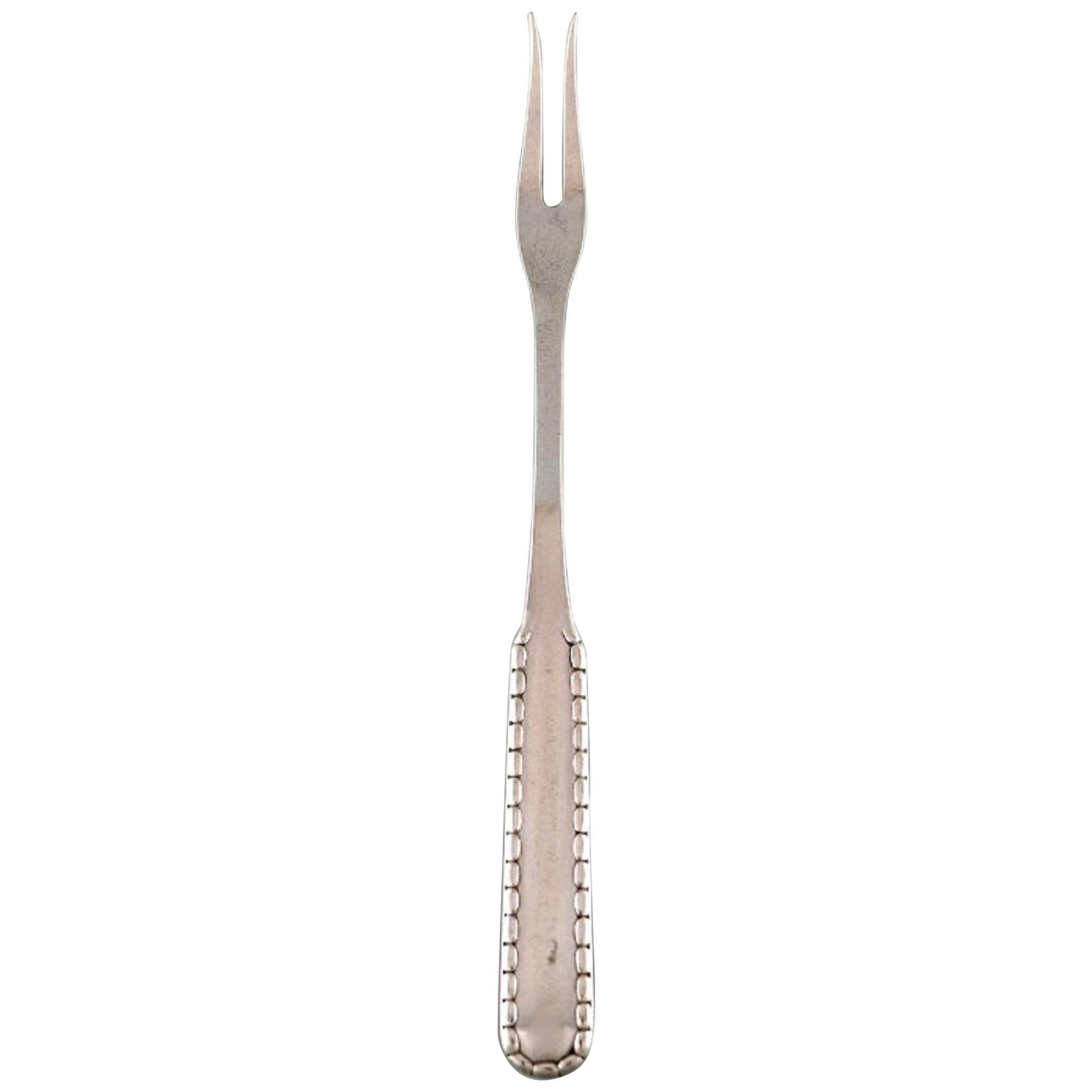 Georg Jensen Rope Meat Fork in Silver, 1920 For Sale
