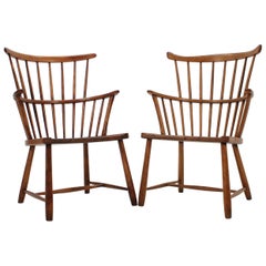 Pair of Windsors Chairs by Ove Bolt for Fritz Hansen, 1950s