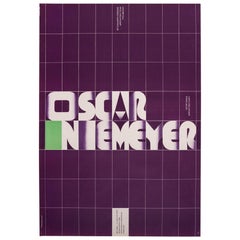 Vintage Polish Oscar Niemeyer Exhibition Poster by Tadeusz Grabowski, 1973