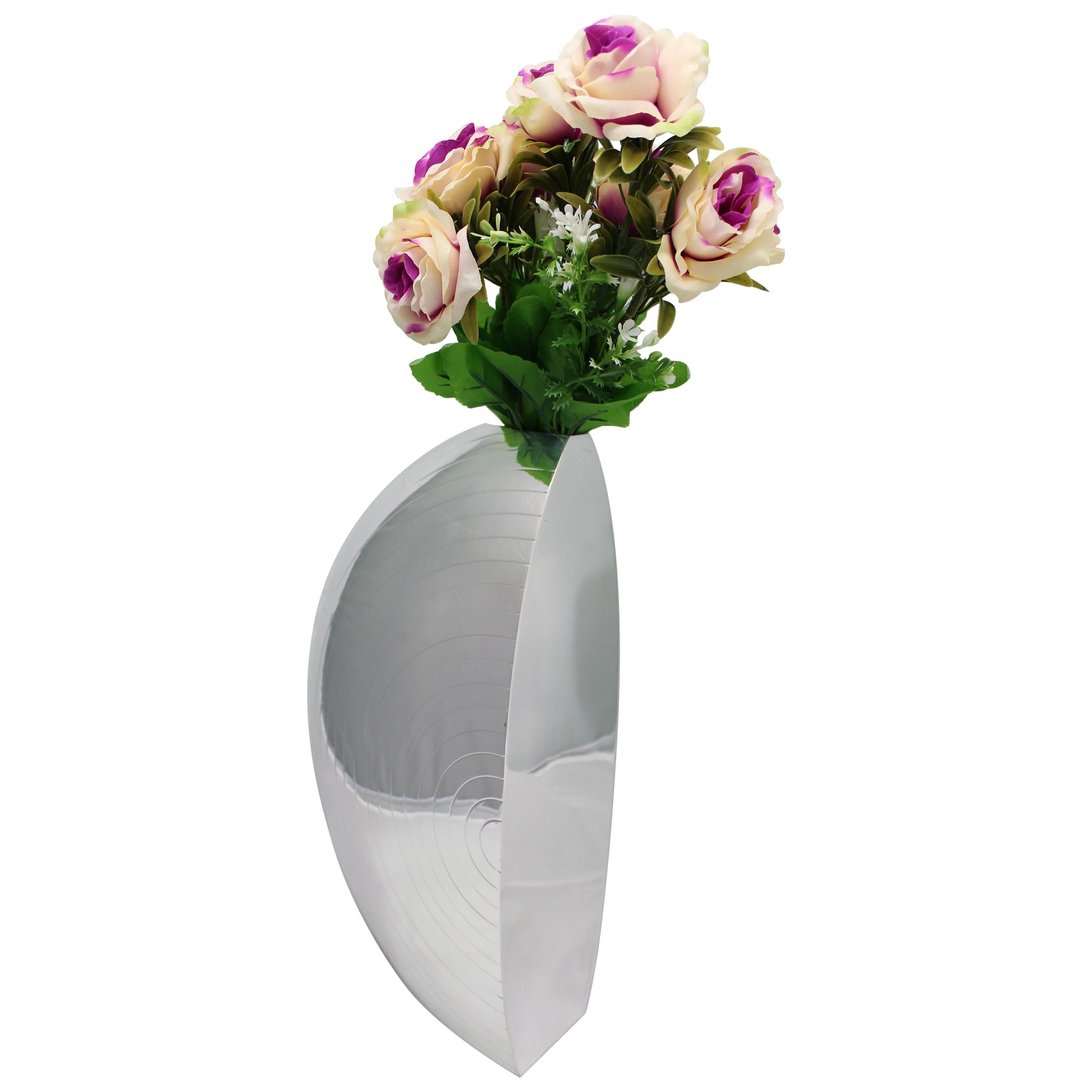 20th Century Futurist Silver Sail Flower Vase by Luigi Diani Milan Italy, 1920s For Sale